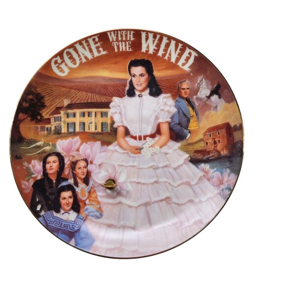 Gone With The Wind Collectors Plate Musical movie memorabilia Scarlett Tara - Picture 1 of 5